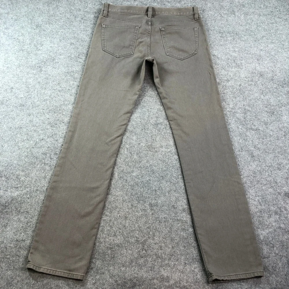 Banana Republic Mens Traveler Pants 32x34 Slim Fit Stretch Gray Cotton Denim